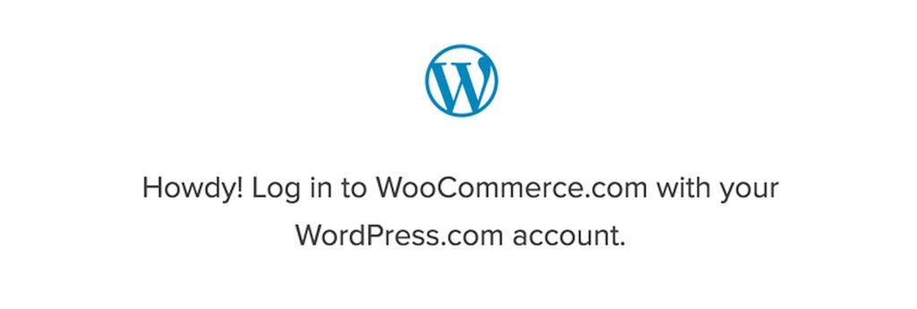 Log into WooCommerce.com with WordPress.com