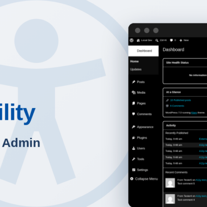 Klaro Admin Accessibility banner