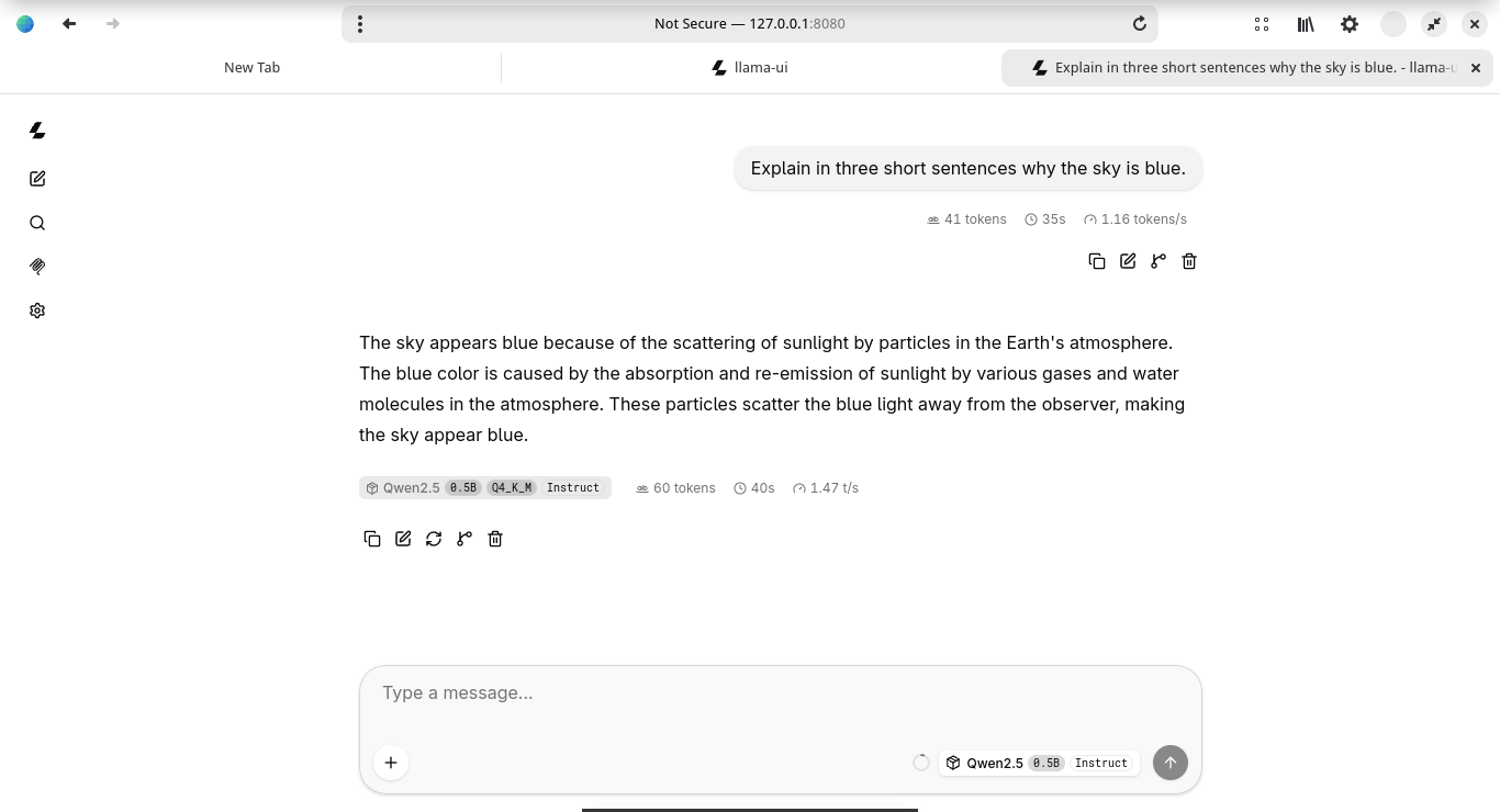 AI-2 2 AI-2 chat page answering a question on a 2011 laptop
